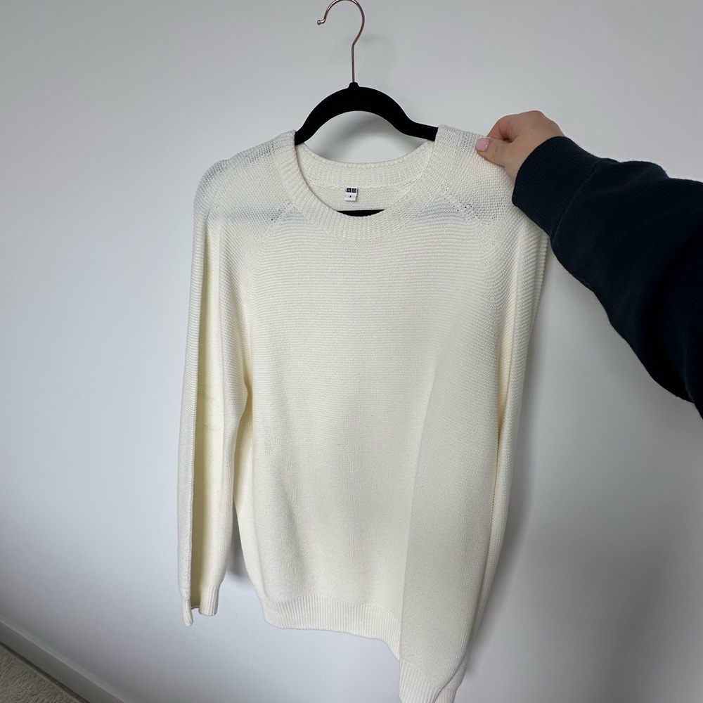 Cozy White Knit Sweater